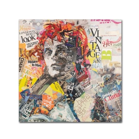 Trademark Fine Art Ines Kouidis 'Moonage Daydream' Canvas Art, 18x18 ALI0992-C1818GG
